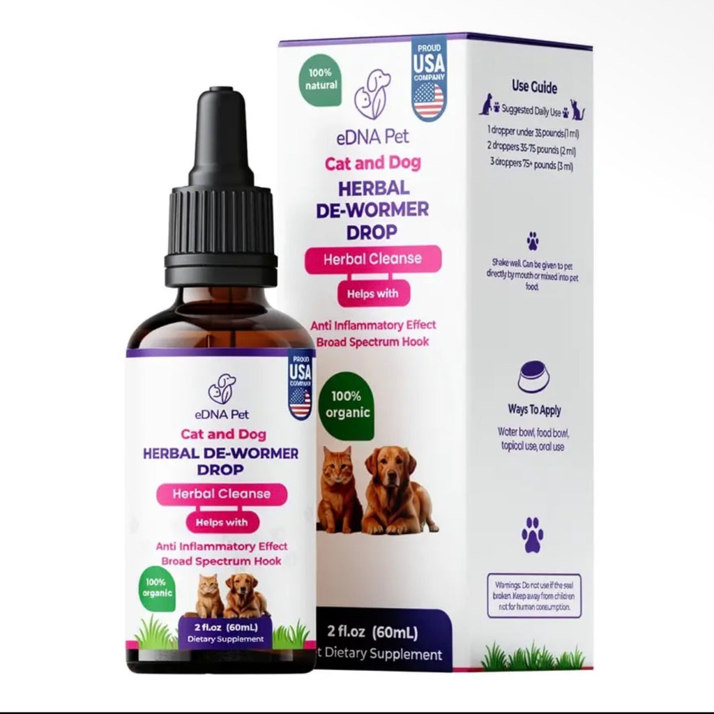 Edna Pet Dewormer Extract Drops for Dogs & Cats, 2 fl oz
