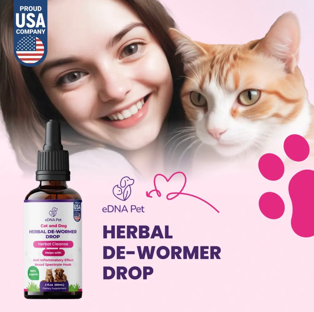Edna Pet Dewormer Extract Drops for Dogs & Cats, 2 fl oz