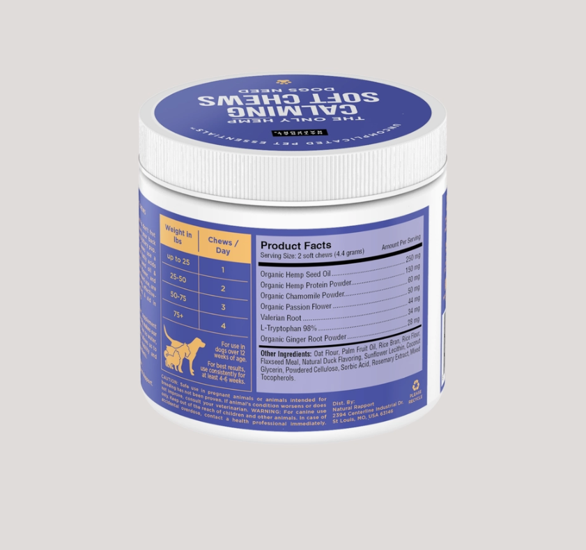 Hemp Calming Chews for Dogs – Relaxation & Stress Support